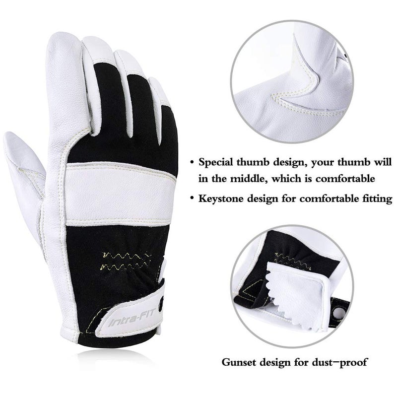 Intra-FIT TIG Welding Gloves with Short Cuff, Premium Grain Goatskin, Spark-Resistant Nomex Back, 1 Pair - Image 3